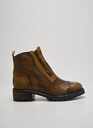 Botine/ghete material neted toc de 4 la 6 cm maro CASTA femeie