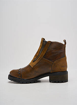 Botine/ghete material neted toc de 4 la 6 cm maro CASTA femeie