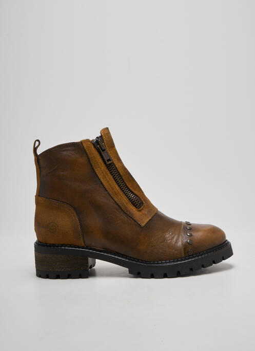 Botine/ghete material neted toc de 4 la 6 cm maro CASTA femme