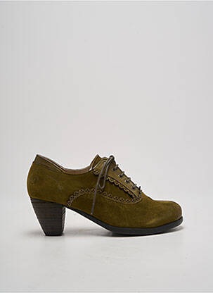 Derby-uri cubanez toc de 7 la 9 cm verde CASTA femeie