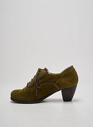 Derby-uri cubanez toc de 7 la 9 cm verde CASTA femeie