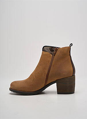 Botine/ghete cubanez toc de 4 la 6 cm maro CASTA femeie