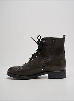 Botine/ghete material neted toc plat până la 3 cm verde CASTA femeie