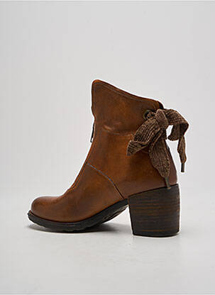 Botine/ghete material neted toc de 4 la 6 cm maro CASTA femeie