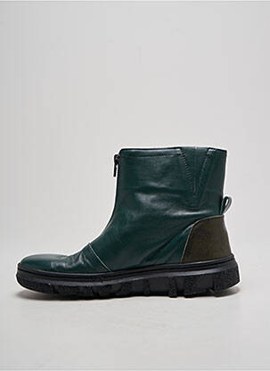Botine/ghete material neted toc plat până la 3 cm verde CLAMP femeie