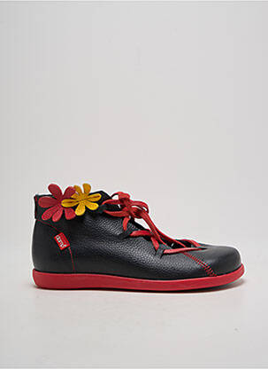 Botine/ghete material neted toc plat până la 3 cm negru CLAMP femeie