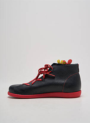 Botine/ghete material neted toc plat până la 3 cm negru CLAMP femeie