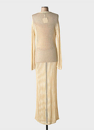 Rochie lungă mâneci lungi mâneci lungi bej THE CORNER femeie