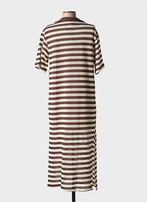 Rochie lungă mâneci scurte mâneci scurte maro BANDITAS FROM MARSEILLE femeie