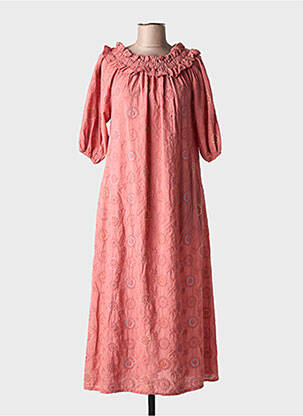 Rochie lungă mâneci scurte mâneci scurte roz JOHANNA PARIS femeie