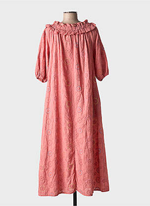 Rochie lungă mâneci scurte mâneci scurte roz JOHANNA PARIS femeie