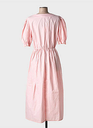 Rochie midi mâneci scurte mâneci scurte roz PINKA femeie