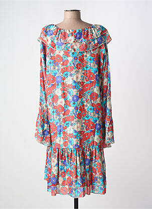 Rochie midi imprimeu floral mâneci lungi albastru BANDITAS FROM MARSEILLE femeie