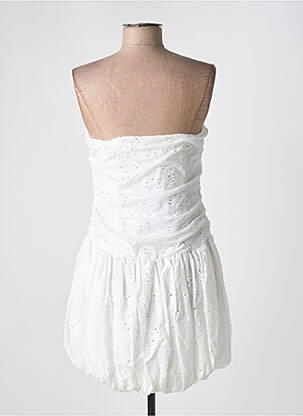 Rochie scurtă fără mâneci fără mâneci alb FEELHOO femeie