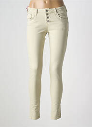 Blugi skinny elasticitate talie joasă bej PLACE DU JOUR femme
