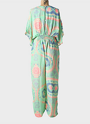 Salopetă-pantalon croială fluidă mâneci 3/4 verde GOLD&SILVER PARIS femeie