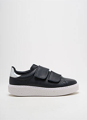 Adidași material neted toc plat până la 3 cm negru VICTORIA femeie