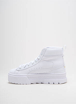 Adidași platformă toc de 4 la 6 cm alb PUMA femeie