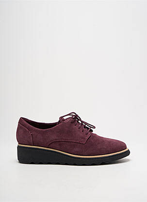 Derby-uri nubuc toc plat până la 3 cm violet CLARKS femeie