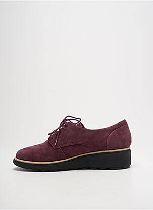 Derby-uri nubuc toc plat până la 3 cm violet CLARKS femeie