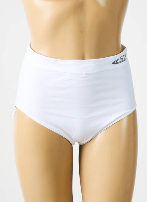 Chilot cu talie înaltă microfibre alb STV femme