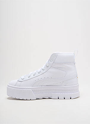 Adidași vârf rotund toc de 4 la 6 cm alb PUMA femeie