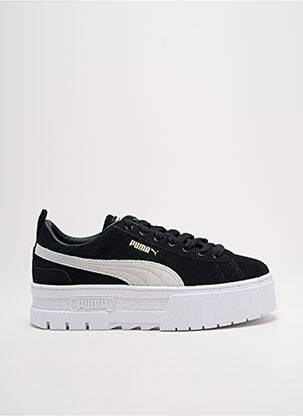 Adidași material neted toc de 4 la 6 cm negru PUMA femeie