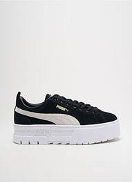 Adidași material neted toc de 4 la 6 cm negru PUMA femme
