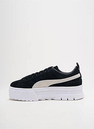Adidași material neted toc de 4 la 6 cm negru PUMA femeie