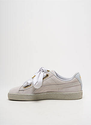Adidași țesătură satinată toc plat până la 3 cm gri PUMA femeie
