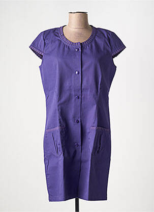 Bluză țesătură poplin mâneci scurte violet JALS BRIGITTE femeie