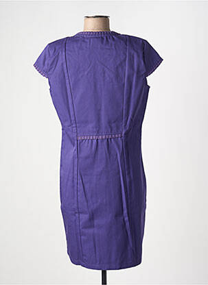 Bluză țesătură poplin mâneci scurte violet JALS BRIGITTE femeie