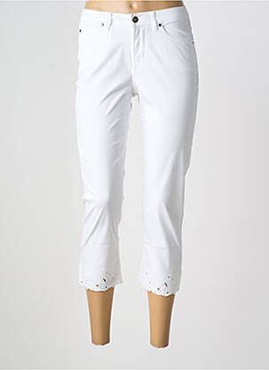 Pantalon trei sferturi buzunare alb MERI & ESCA femeie