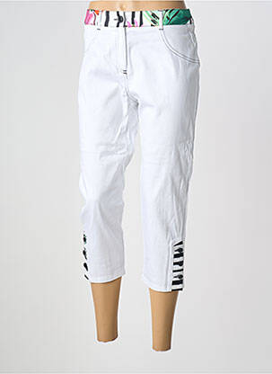 Pantalon trei sferturi alb PAUSE CAFE femeie