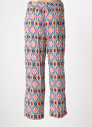 Pantalon drept talie elastică albastru FRANCK ANNA femeie
