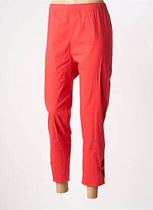 Pantalon 7/8 talie elastică roșu FRANCK ANNA femeie