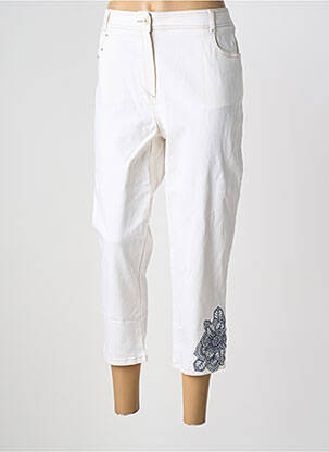 Pantalon trei sferturi alb PAUSE CAFE femeie