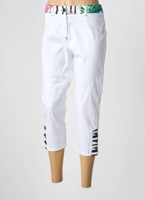 Pantalon trei sferturi alb PAUSE CAFE femeie