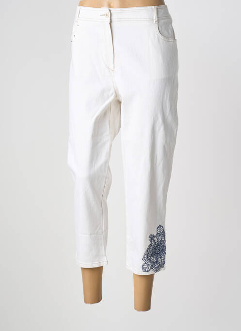 Pantalon trei sferturi alb PAUSE CAFE femeie