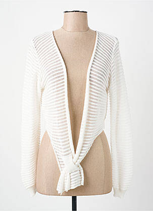 Vestă cu mâneci lungi alb COULEURS DU TEMPS femeie