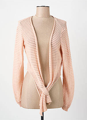 Vestă cu mâneci lungi roz COULEURS DU TEMPS femeie