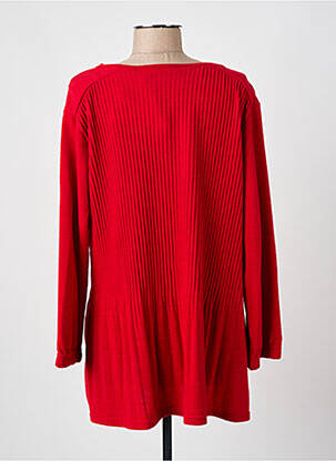 Pulover guler în v mâneci lungi roșu FRANCK ANNA femeie