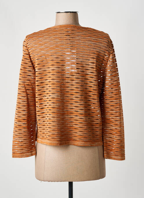 Vestă cu mâneci lungi închidere cu nasturi pe față maro GREGORY PAT femme