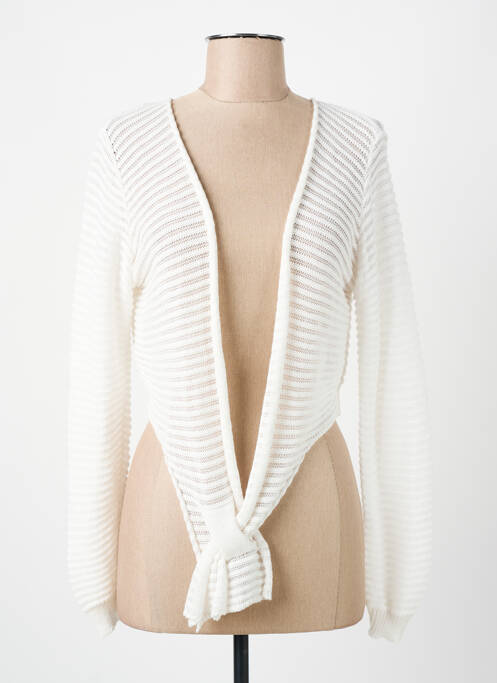 Vestă cu mâneci lungi alb COULEURS DU TEMPS femeie