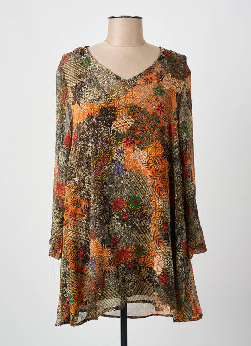 Tunică mâneci lungi maro FRANCK ANNA femeie