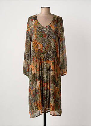 Rochie midi maro FRANCK ANNA femeie