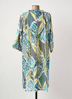 Rochie midi mâneci 3/4 mâneci 3/4 albastru FRANCK ANNA femeie