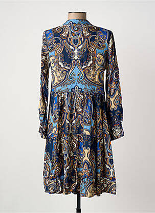 Rochie scurtă mâneci lungi mâneci lungi albastru COULEURS DU TEMPS femeie