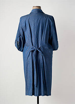 Rochie midi mâneci 3/4 mâneci 3/4 albastru FRANCK ANNA femeie