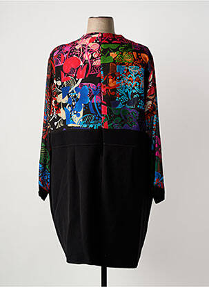 Rochie midi imprimeu fantezie mâneci lungi negru PAUSE CAFE femeie